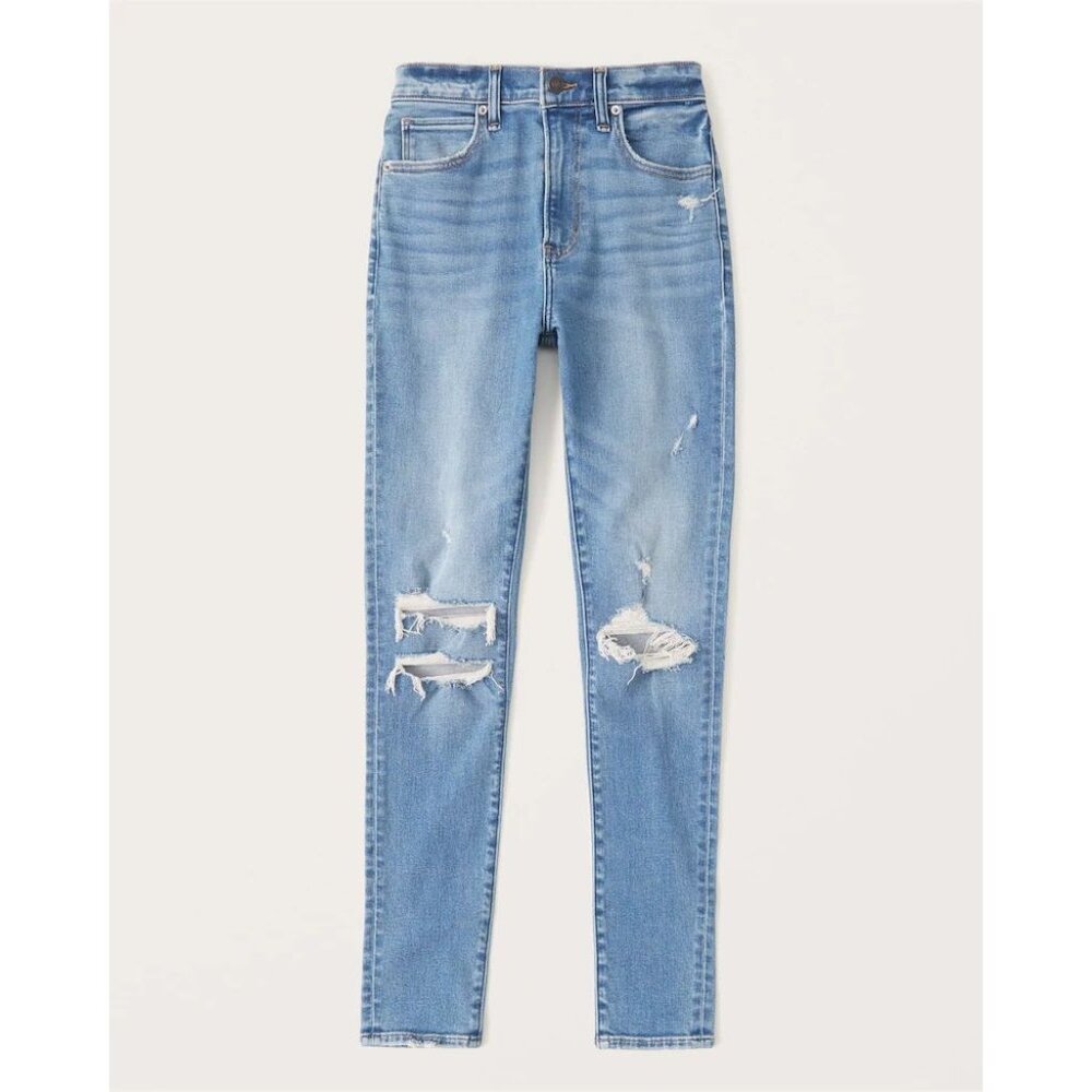 Abercrombie & Fitch 14 L 32" Waist  High Rise Super Skinny Jean